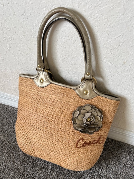 Coach Bleeker Handbags - Coach Bleeker Straw Tote